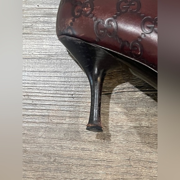 Ladies Brown Gucci Heeled Boots - Picture 2 of 8